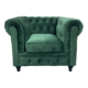 Velvet Chesterfield 1 Seat - Dark Green