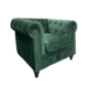 Velvet Chesterfield 1 Seat - Dark Green