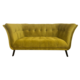 ARLO 2 SEATER AMBERGREEN VELVET BUTTONED SOFA