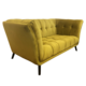 ARLO 2 SEATER AMBERGREEN VELVET BUTTONED SOFA