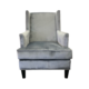 EDEN WINGBACK CHAIR IN SILVER GREY VELVET