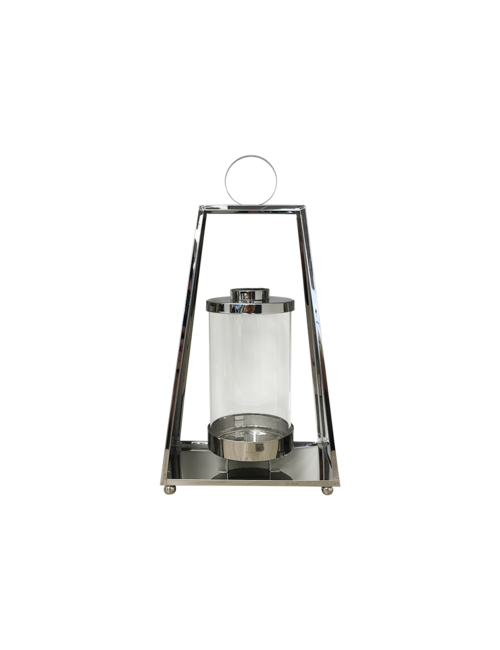 MEDIUM SILVER HANGING CANDLE HOLDER
