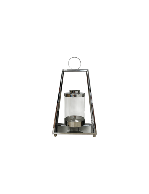 SMALL SILVER HANGING CANDLE HOLDER