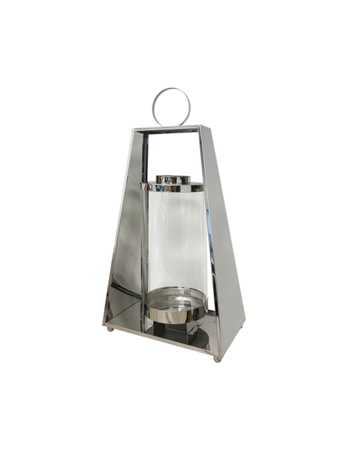 LARGE SILVER HANGING CANDLE HOLDER