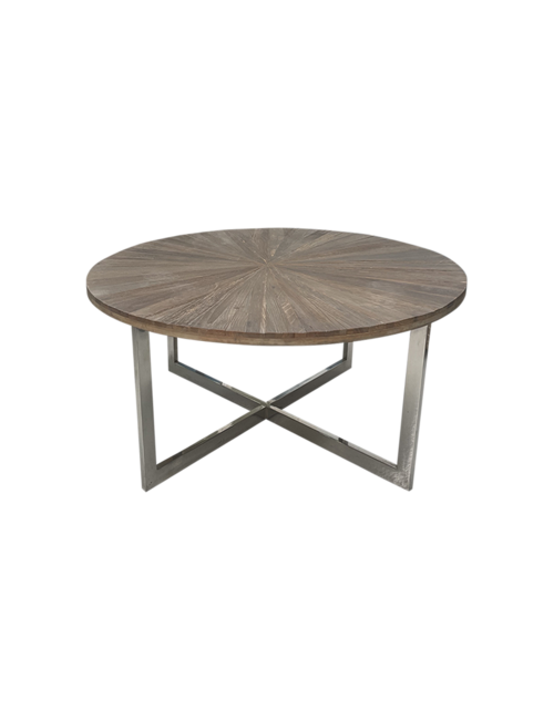 Wood Spiral Detail Coffee Table