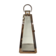 Large Pyramid Rose Gold Metal Lantern