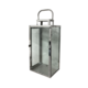 LARGE SILVER SQUARE METAL LANTERN