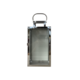 SMALL SILVER SQUARE METAL LANTERN