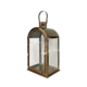 LARGE ROUND TOP RECTANGLE ROSE GOLD METAL LANTERN