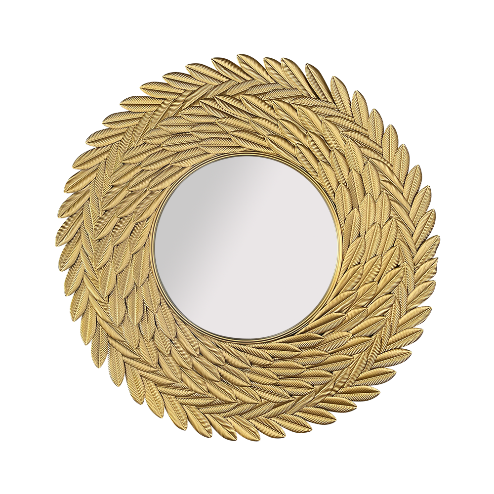 GOLD METAL SWIRL LEAF MIRROR - Decor-Home Decor : Affordable | Luxury | Living | Interior ...