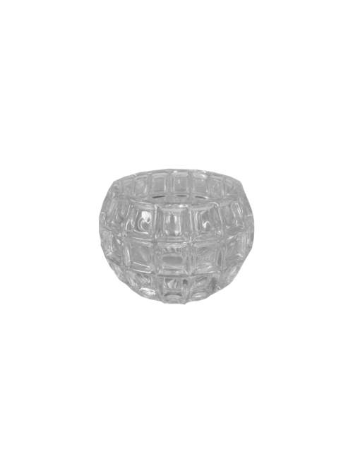 10CMD GLOBE VASE WITH SQUARE INDENTS