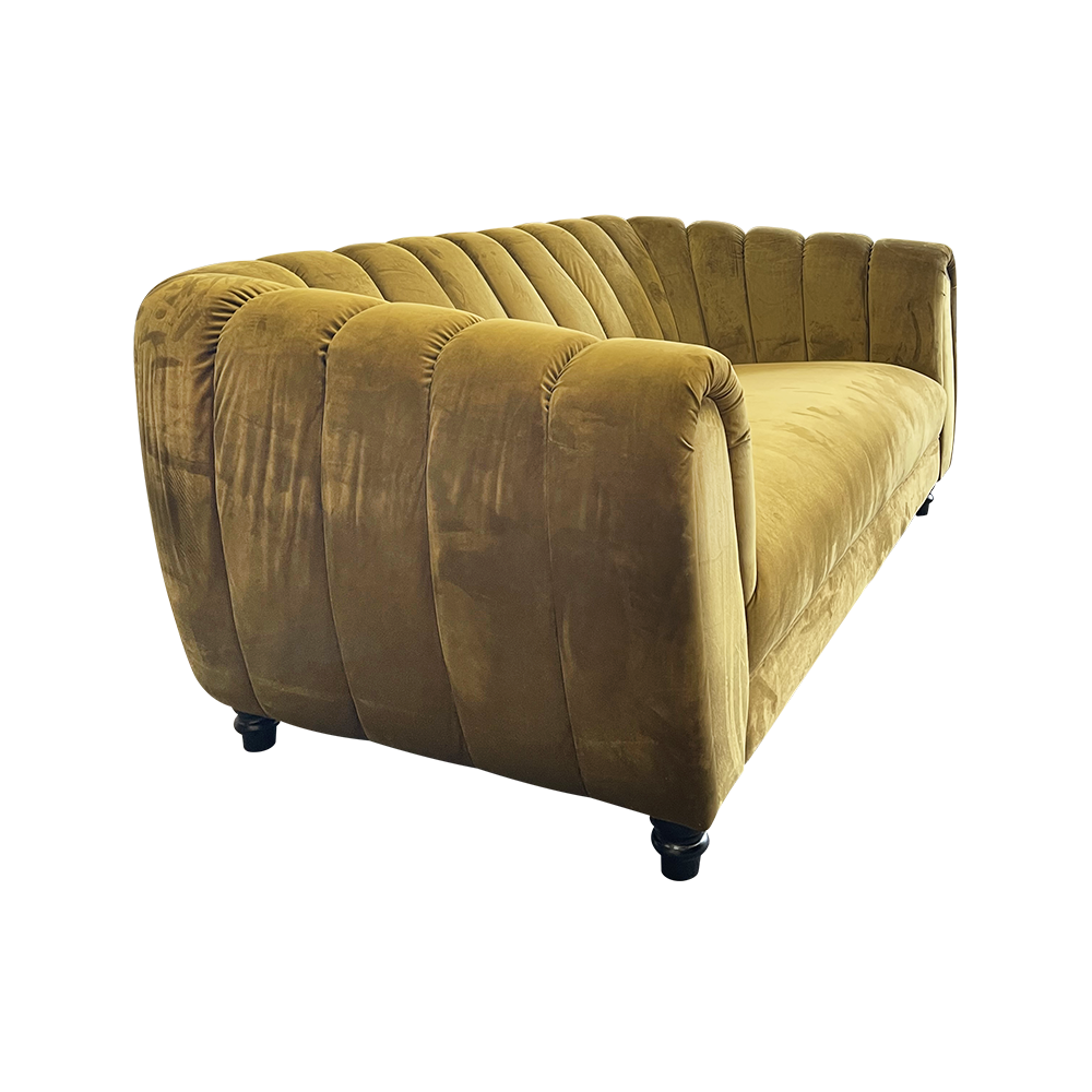Gold velvet 2 seater sofa hotsell