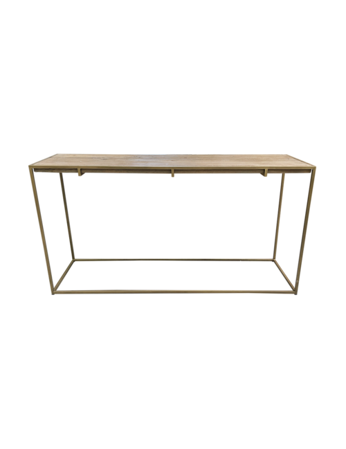 RECYCLED ELM AND METAL CONSOLE TABLE