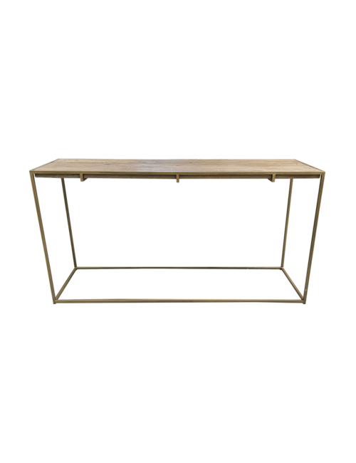 RECYCLED ELM AND METAL CONSOLE TABLE