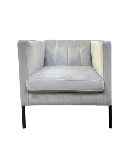 Maya Chair In Silver Grey Velvet