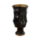 SMALL MULTIFACE BLACK URN WITH GOLD RIM