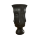 LARGE MATTE BLACK MULTIFACE URN