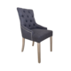 GEORGIA DINING CHAIR IN CARBON LINEN