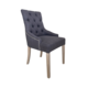 Georgia Dining Chair In Carbon Linen