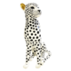 Large Black/White Sitting Leopard