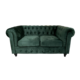 Velvet Chesterfield 2 Seat - Dark Green