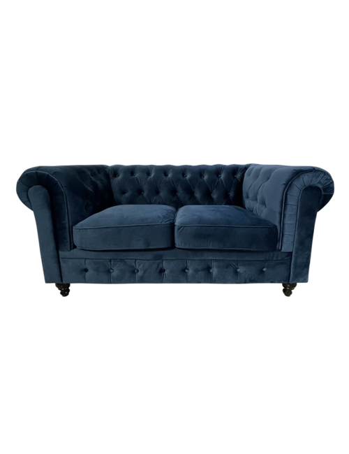 Velvet Chesterfield 2 Seat - Jeans Blue