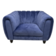 KARLI ROYAL BLUE VELVET 1 SEAT SOFA