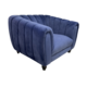 KARLI ROYAL BLUE VELVET 1 SEAT SOFA