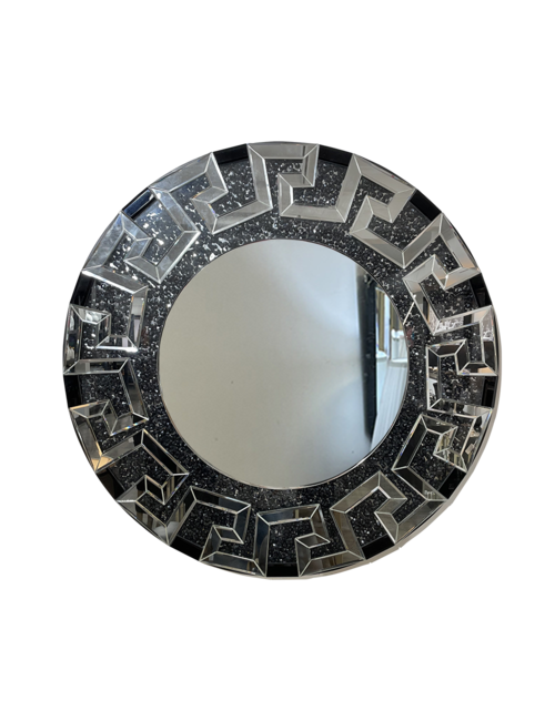 Round Mirror With Greek Key