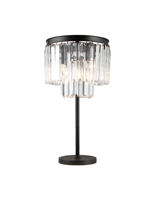 Antique Black Deco Table Lamp