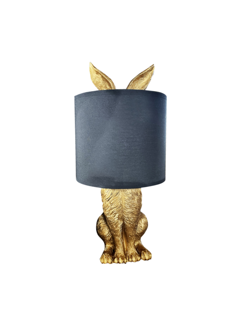 GOLD/BLACK BUNNY TABLE LAMP