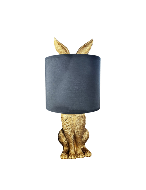 GOLD/BLACK BUNNY TABLE LAMP