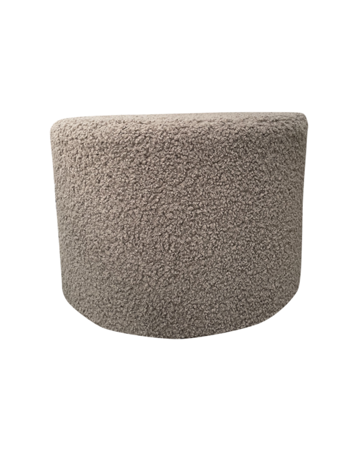 60Cmd Brown Wool Look Ottoman
