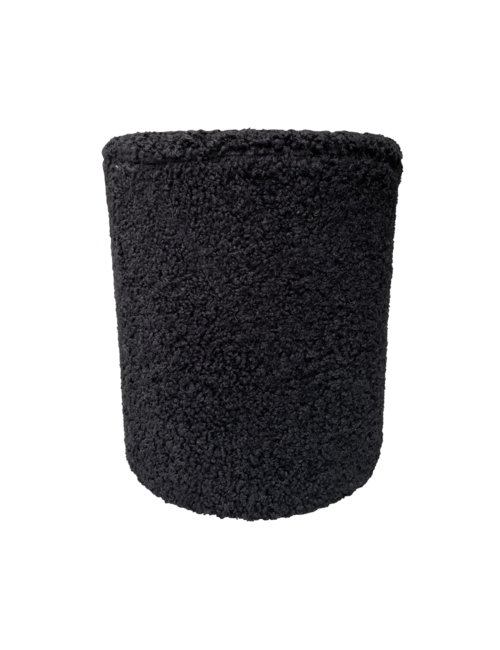 35cmd Black wool look ottoman