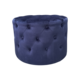 60Cmd Navy Blue Velvet Buttoned Ottoman