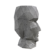 LARGE GREY FACETTED HEAD OUTDOOR PLANTER