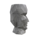 Large Grey Facetted Head Outdoor Planter