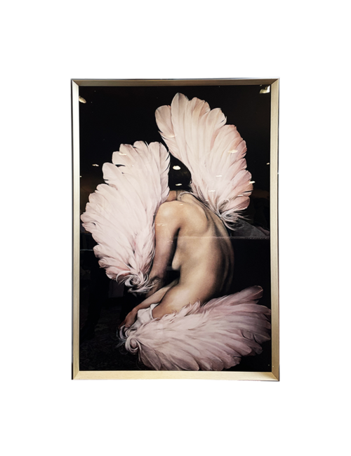 Feather Burlesque In Black/Silver Frame