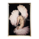 Feather Burlesque In Black/Silver Frame