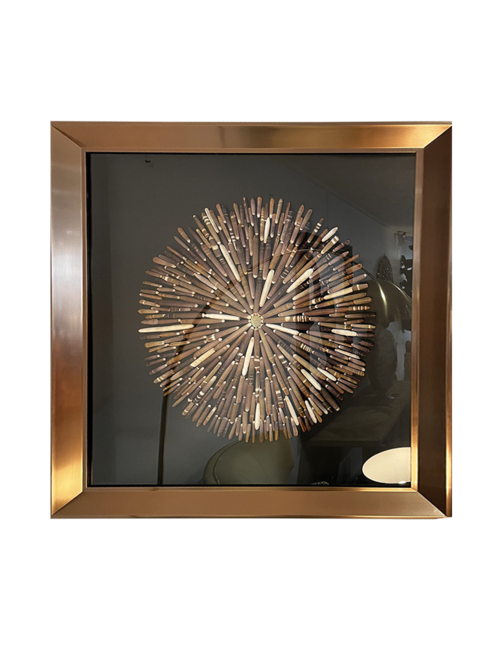 BOXED WALL ART SEA SHELLS IN STAR BURST 