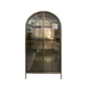Aged Gold Metal Arched Display Cabinet