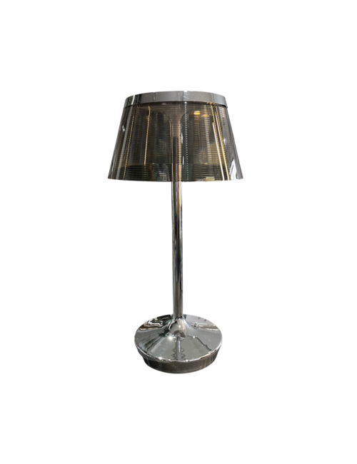 CHROME & SMOKE FULHAM LED TABLE LAMP