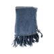 NAVY/WHITE MOHAIR BLEND THROW