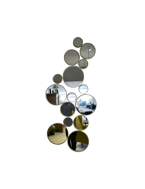 130Cml Gold Rim Bubble Mirror