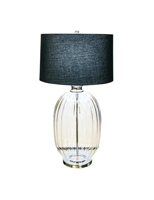 Large Textured Glass Table Lamp