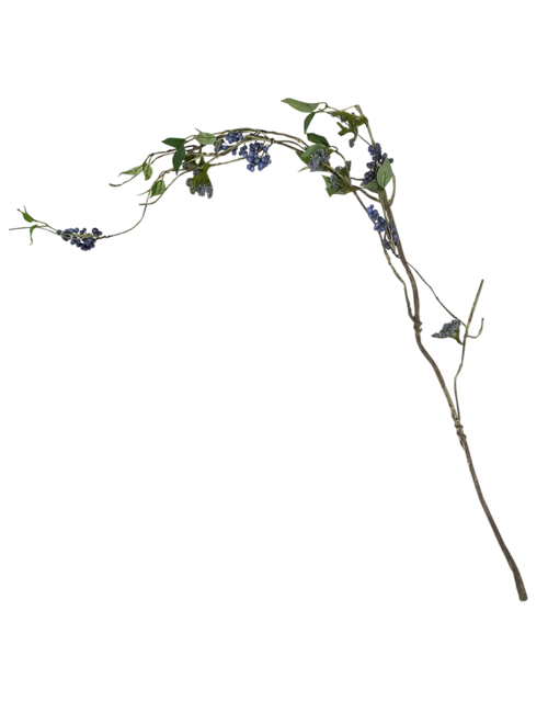 Dark Blue Berry Branch Garland