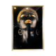 Gold Lips And Hair In Black/Gold Frame