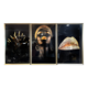 Gold Lips And Hair In Black/Gold Frame