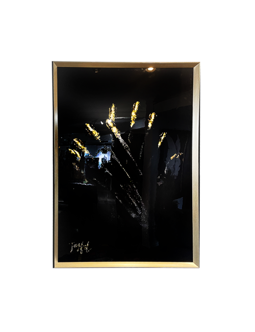 Gold Nails In Black/Gold Frame