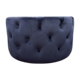 80Cmd Dark Blue Velvet Buttoned Ottoman